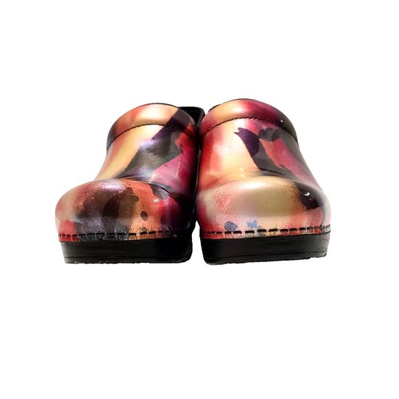 Dansko Professional Clog Patent Leather Size 38 US 7.5 8 Multicolor Workwear - Picture 2 of 10